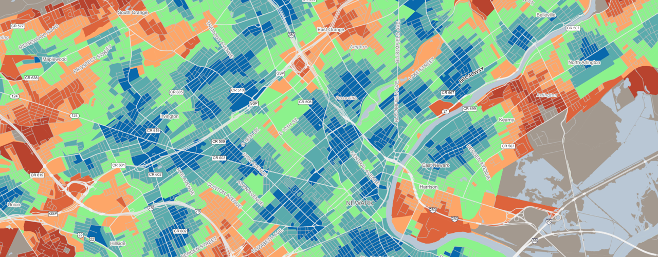 A screenshot of https://close.city/ in Newark, NJ